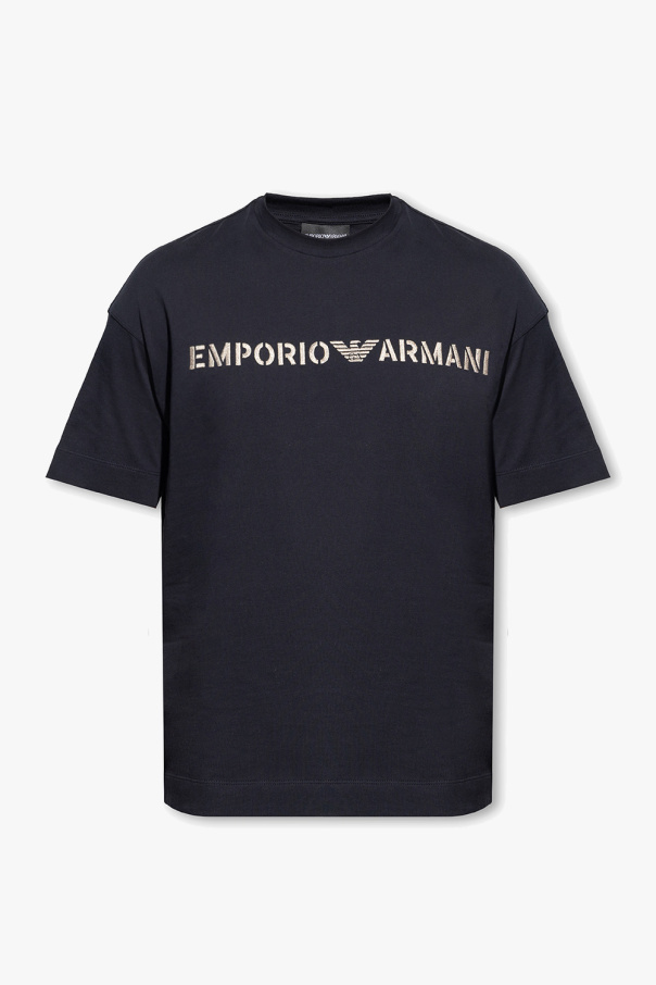 EMPORIO ARMANI SUKIENKA Z LOGO Black emporio